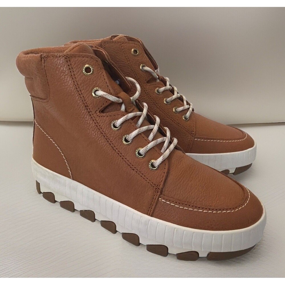 NIB Womens Sperry Torrent Lace Up Leather Boots Platform Chunky Lace Up Sz 8 M
